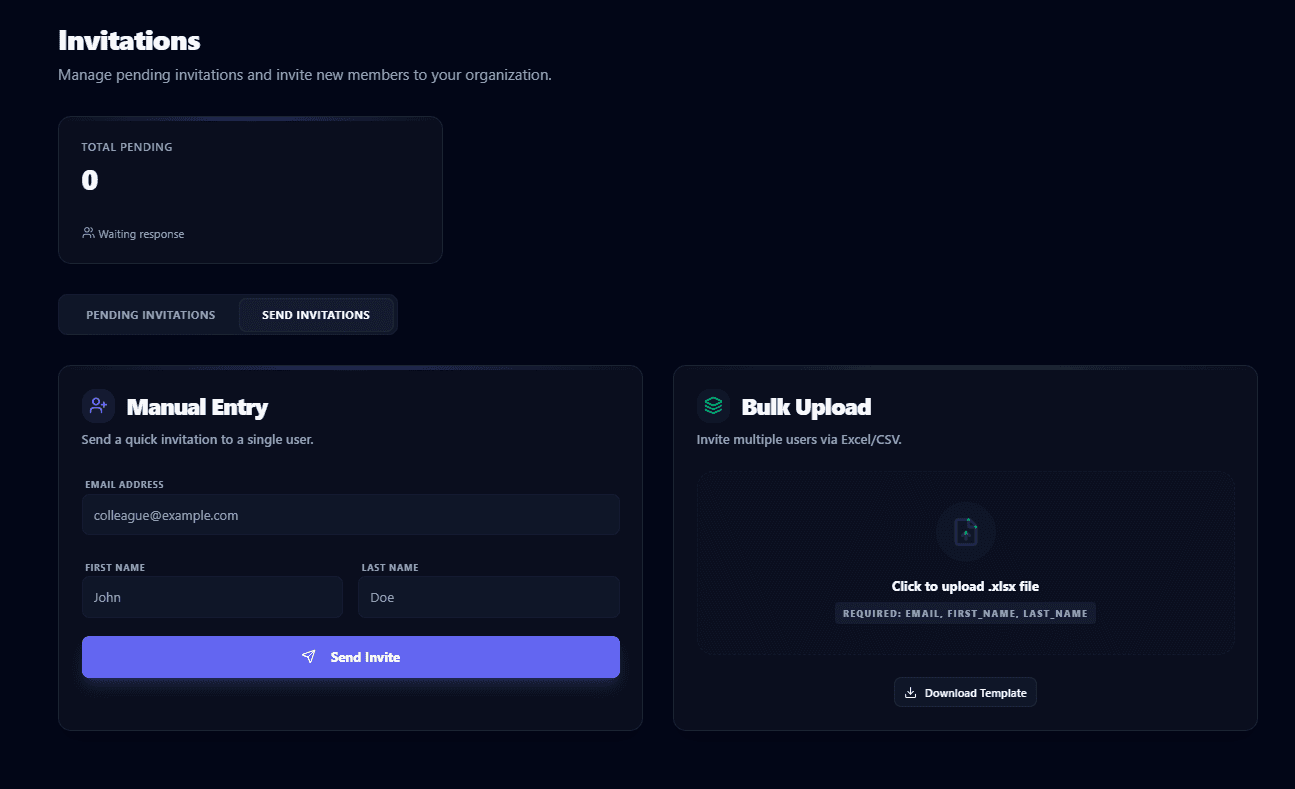 User Invitations
